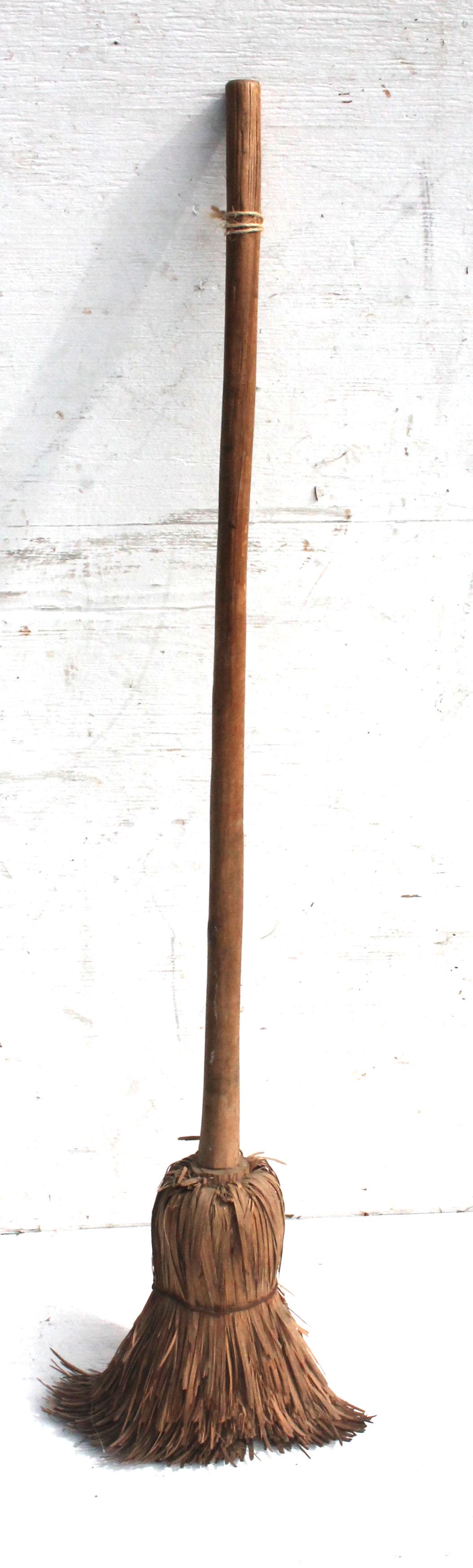 Early hearth broom - 47" tall: Early hearth broom - 47" tall