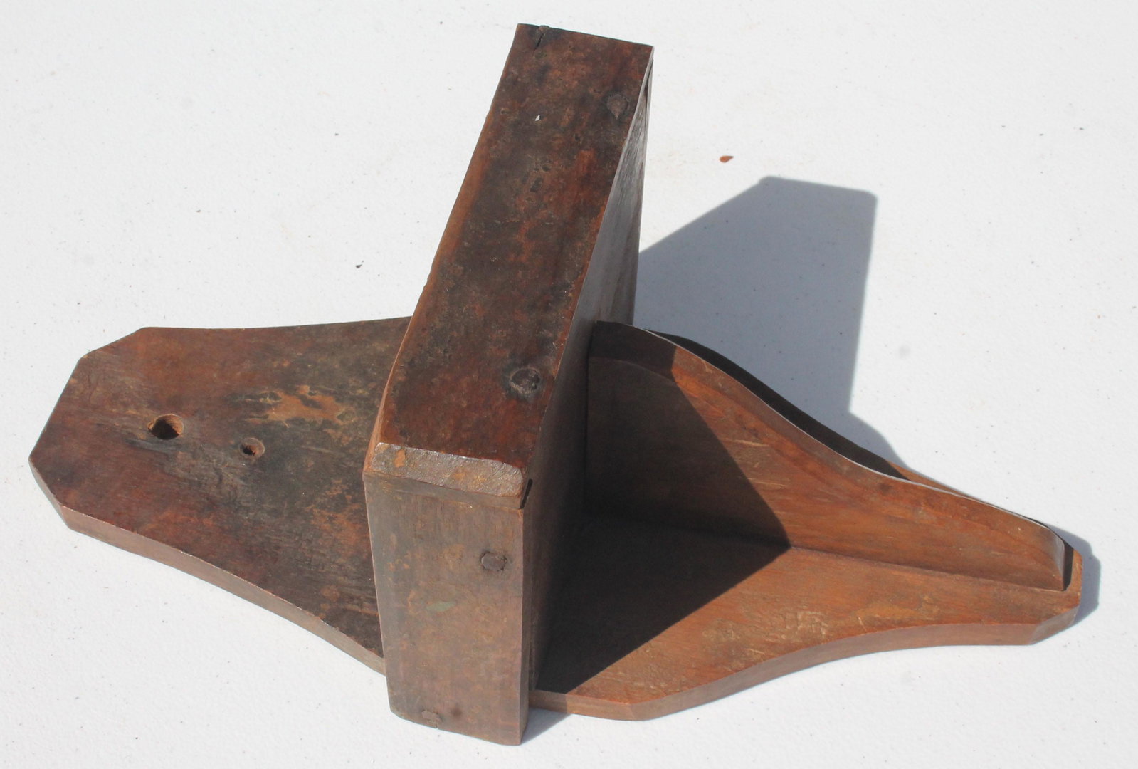Antique diminutive hanging wall shelf - 6 1/2" wide x: Antique diminutive hanging wall shelf - 6 1/2" wide x 12 1/2" tall x 5" deep