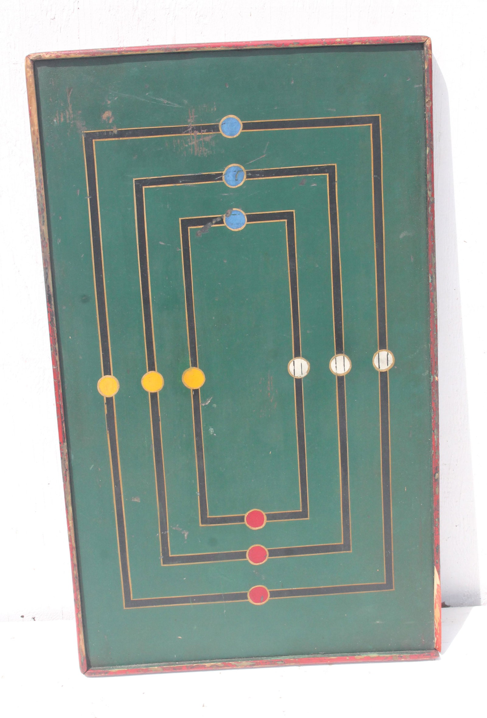 Antique dbl sided gameboard - early 20thC - 29"x17 1/4": Antique dbl sided gameboard - early 20thC - 29"x17 1/4"