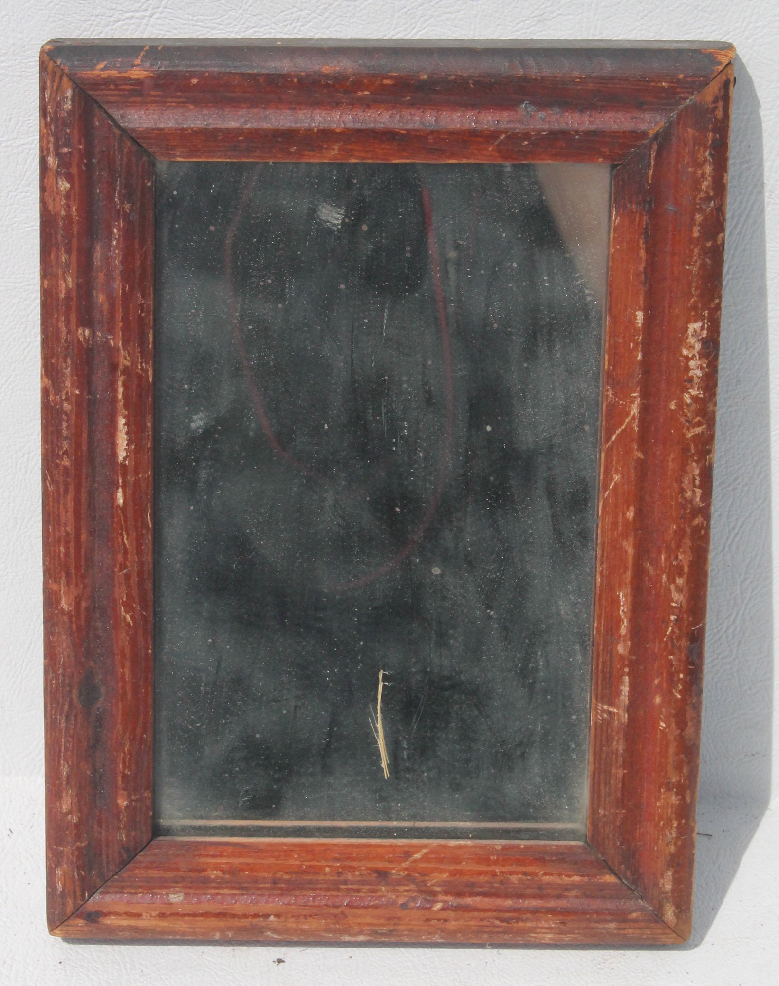 Antique small mirror in painted frame - 7 1/4" x 5 1/4": Antique small mirror in painted frame - 7 1/4" x 5 1/4"