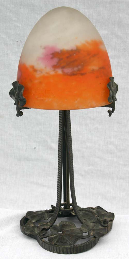 sgnd Muller Freres French Art Deco boudoir lamp: sgnd Muller Freres French Art Deco boudoir lamp