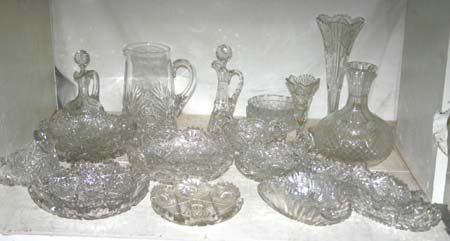 lot of 26 American cut glass items (Breed Family)