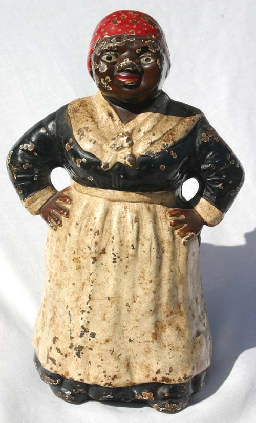 great all orig cast iron "Aunt Jemima" doorstop - : great all orig cast iron "Aunt Jemima" doorstop - 12" tall (The best example of this one we've seen)