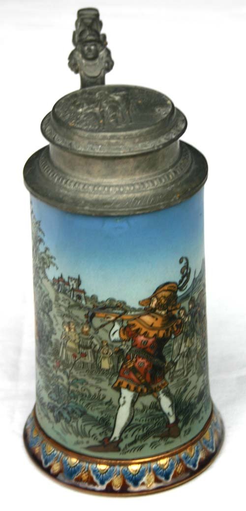 fine Mettlach .3L stein #2082: fine Mettlach .3L stein #2082