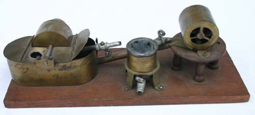 19thC patent model by William C. Joy & John Campbe: 19thC patent model by William C. Joy & John Campbell machine for "Preparing Paper Pulp" - 10 3/8" long