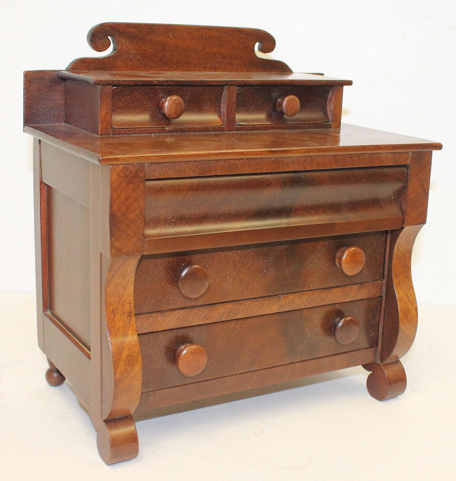 ca 1830 mahog & poplar salesman sample Empire chest - (1 of 5)