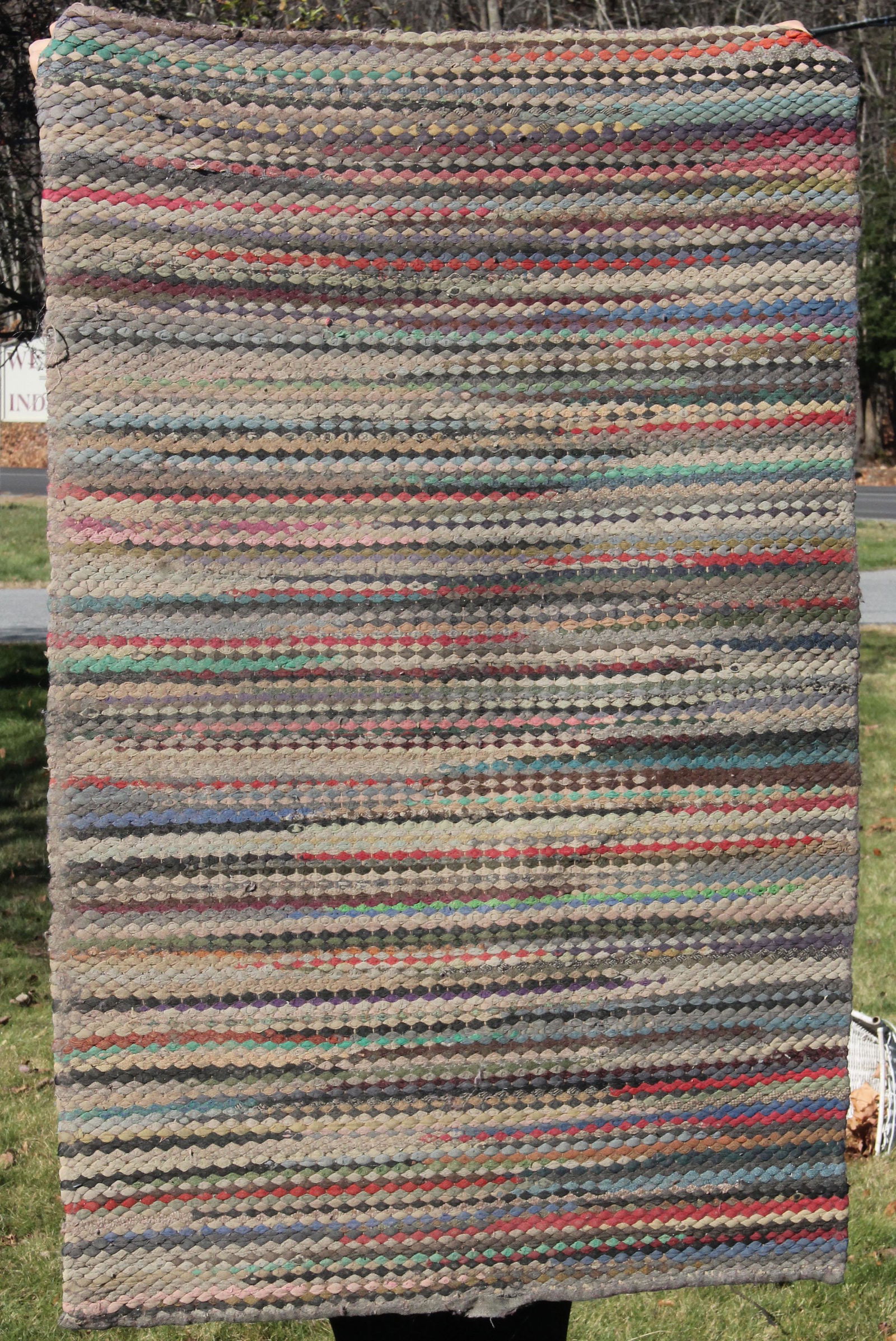 34"x52" vintage braided rug (1 of 1)