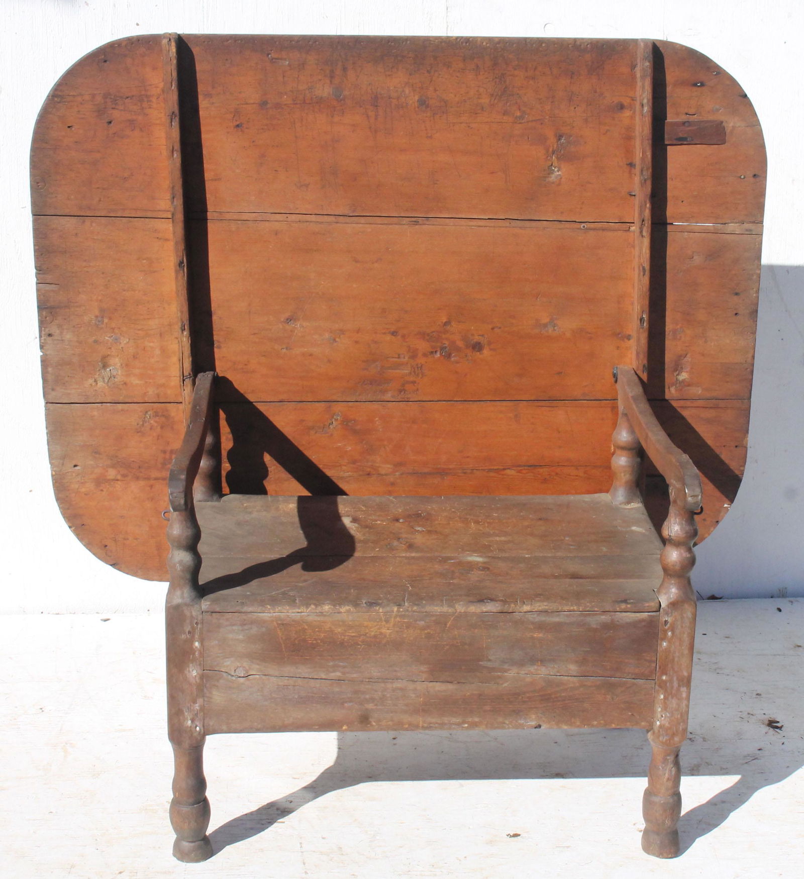 17thC rare hutch table - 50 1/4"x 39" top x 27 1/2" (1 of 10)