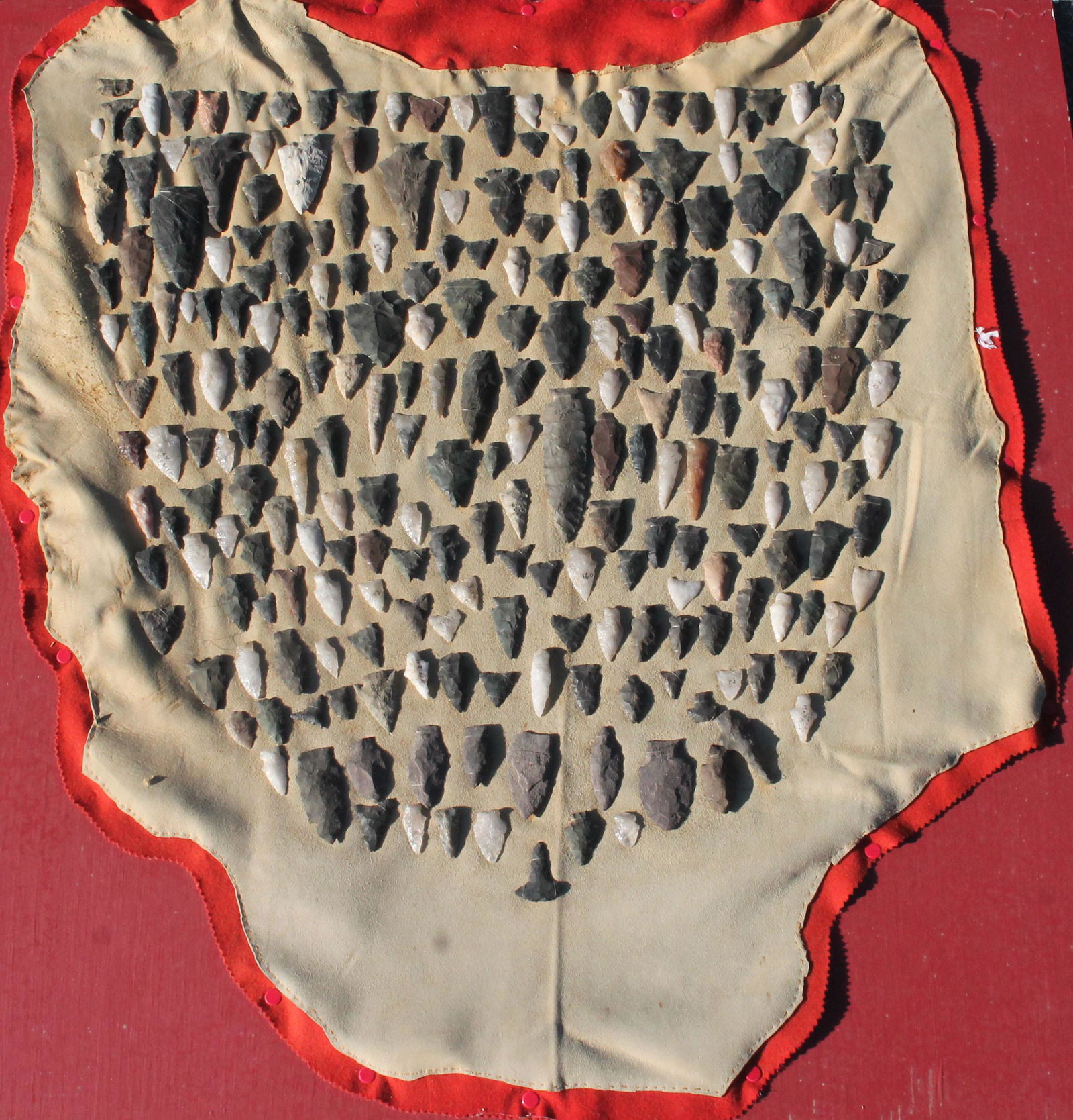 Native American mounted collection of arrowheads from (1 of 13)