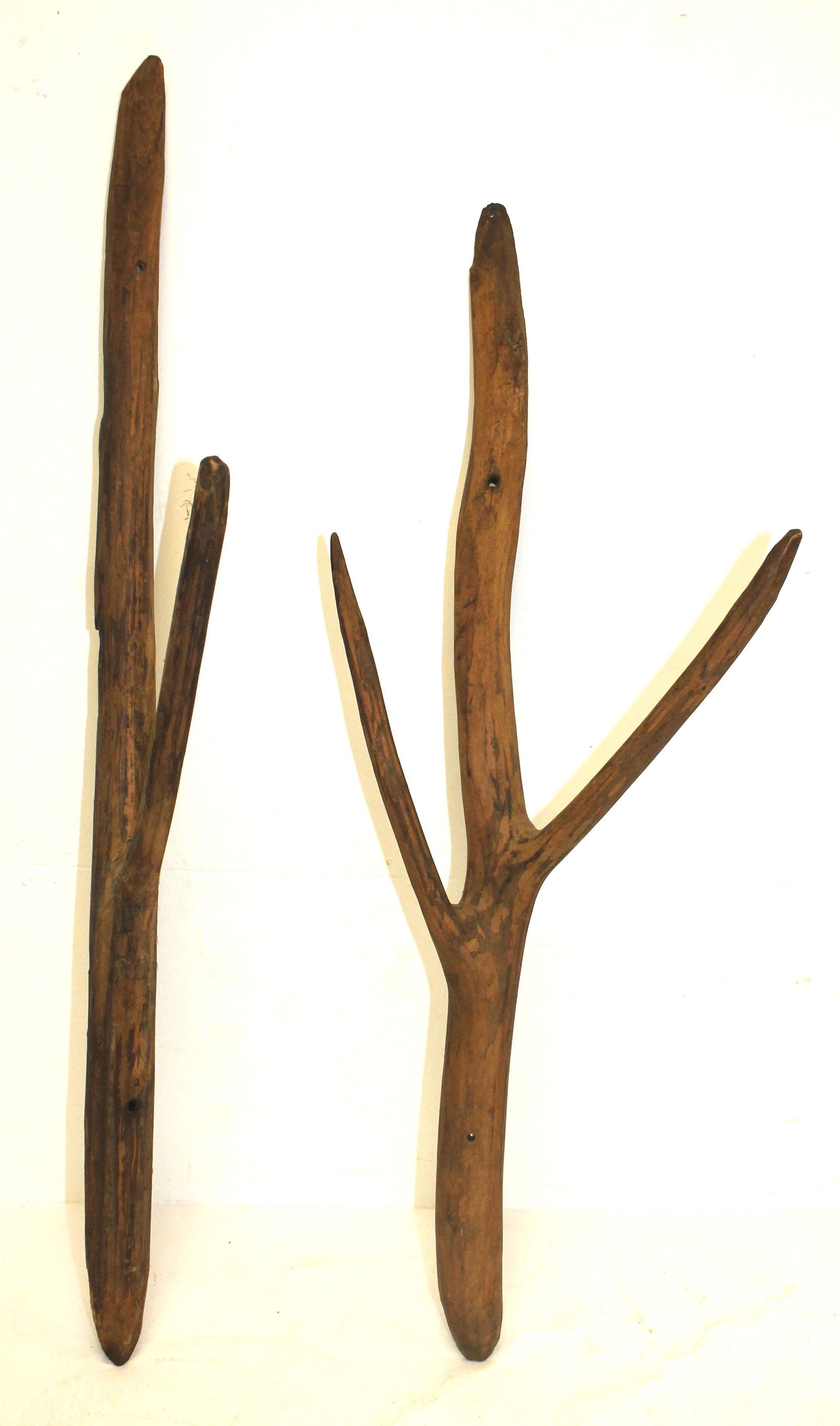 2 antique large barn hooks - 30" & 26 1/2" tall (1 of 5)
