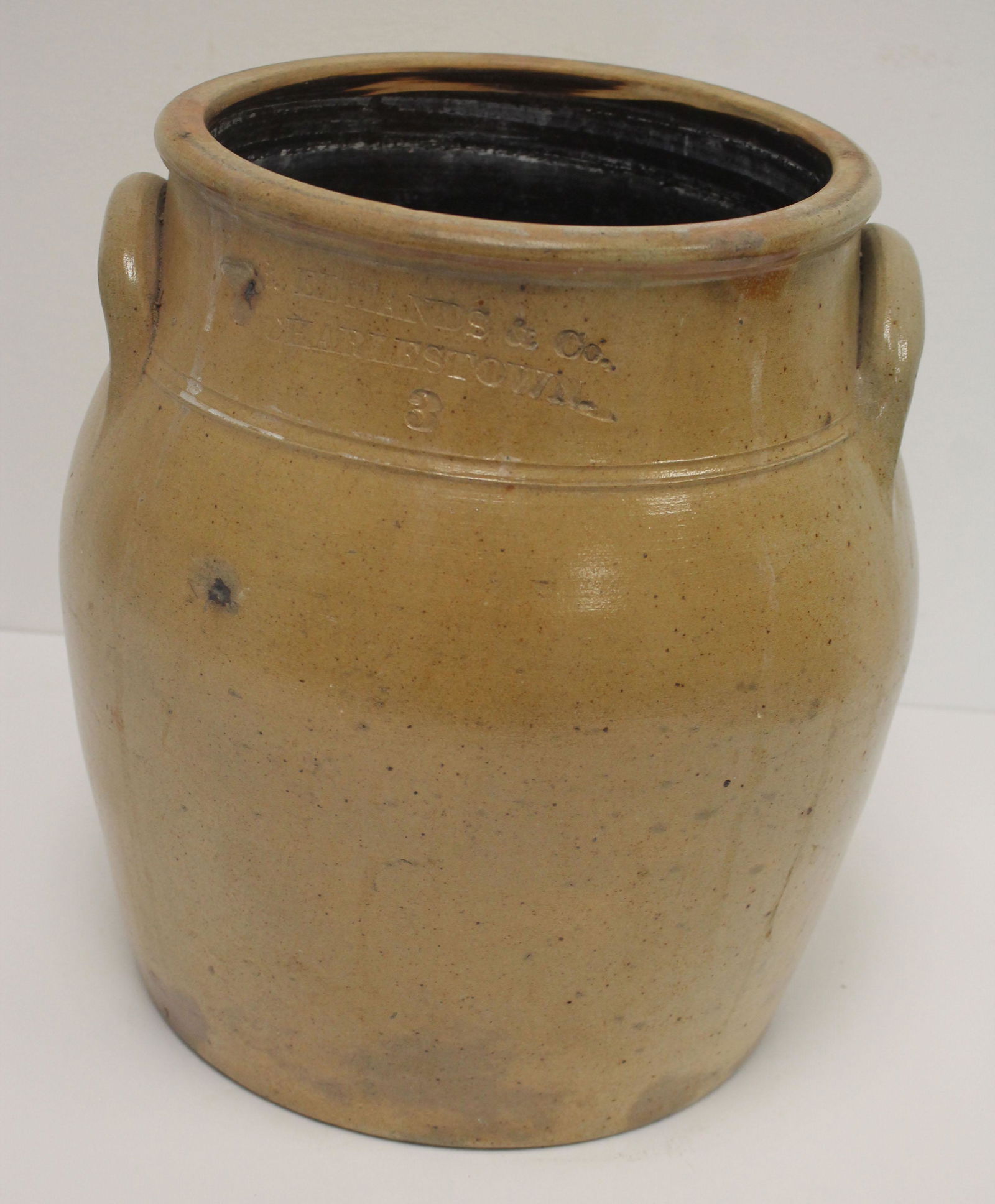 Antique R.Edmonds & Co Charlestown stoneware crock - (1 of 5)