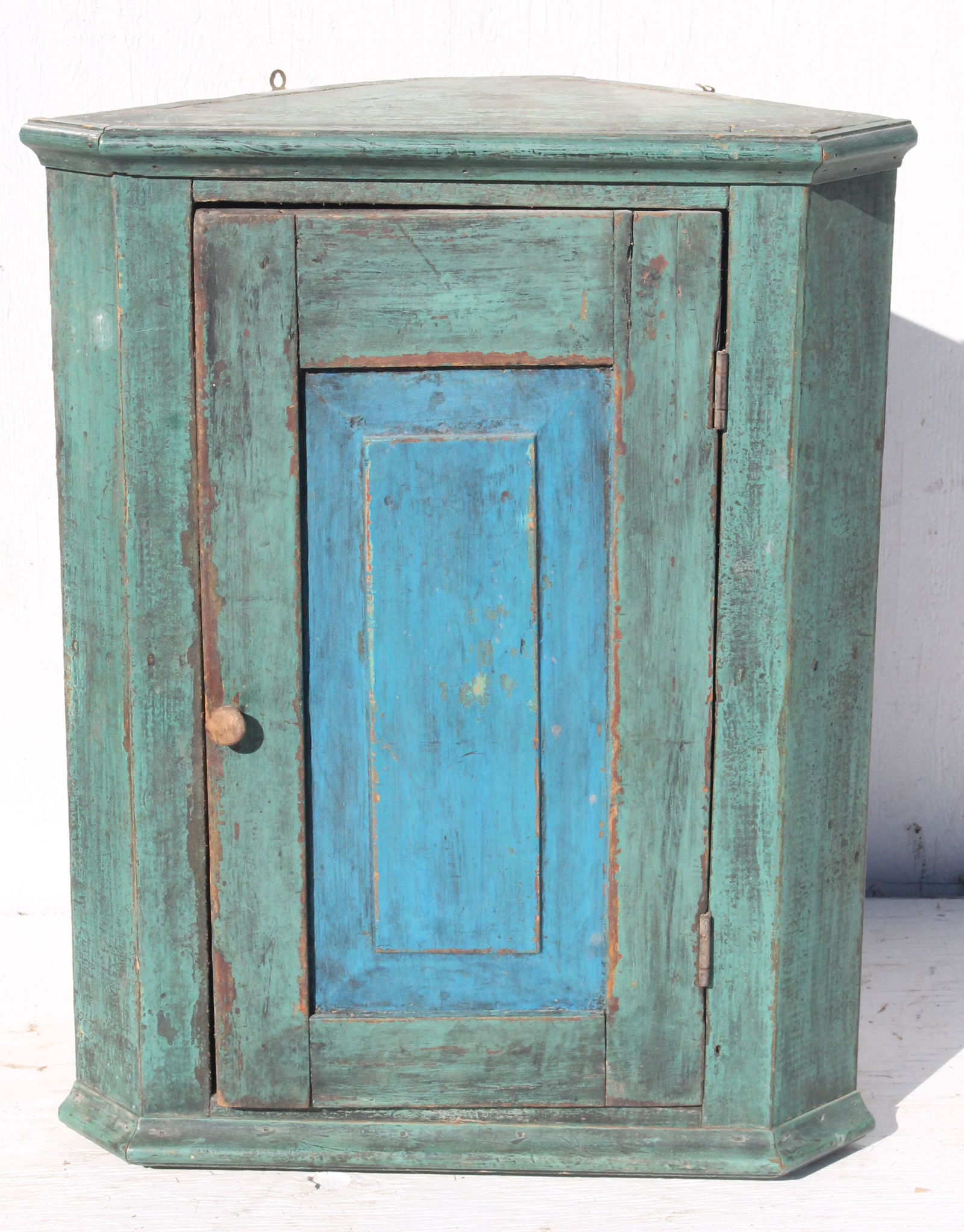 Antique hanging corner wall cupboard in later (1 of 4)