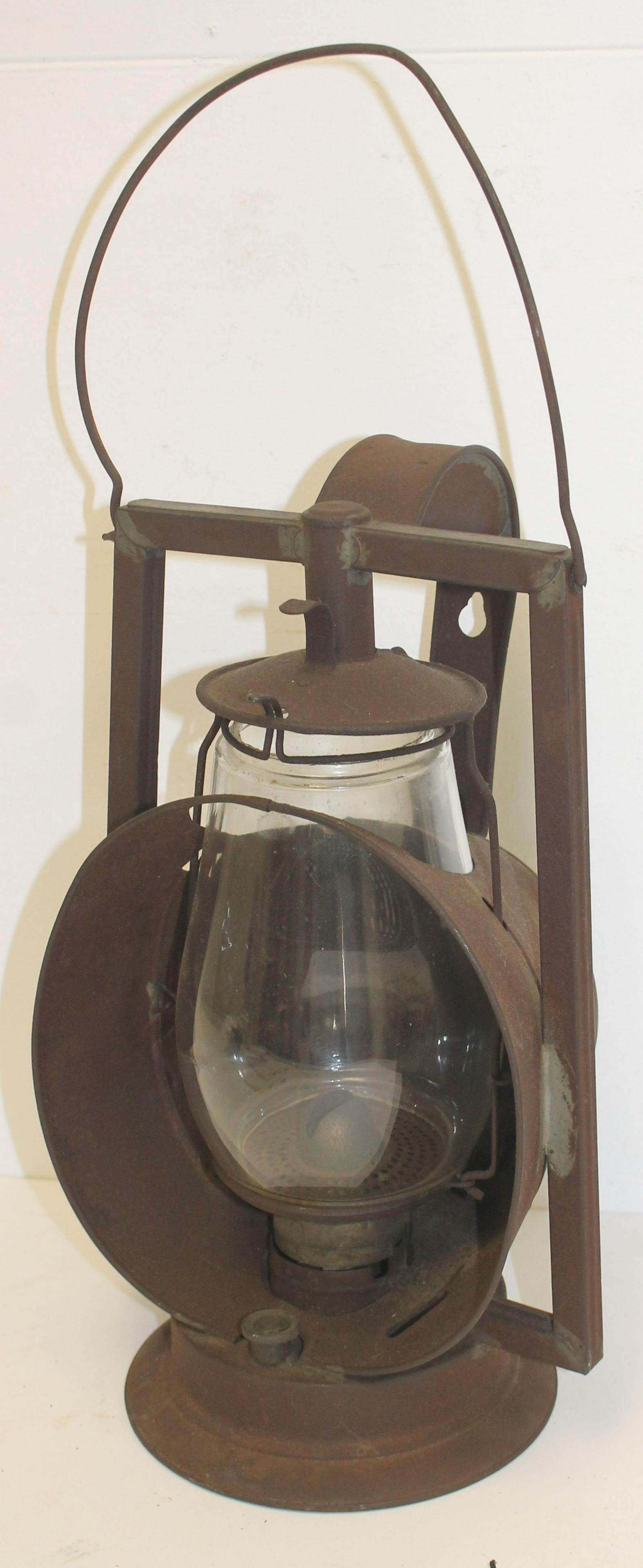 Antique miner's lantern - 14" tall (1 of 2)