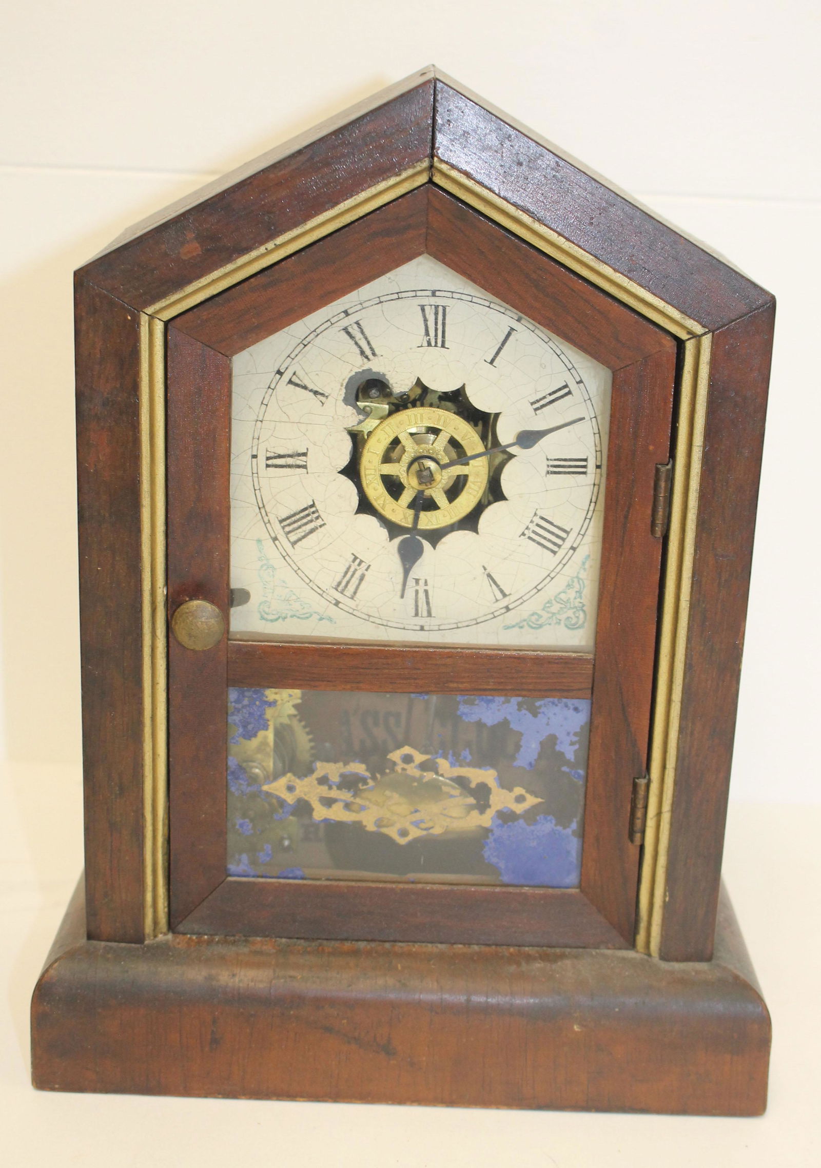 Antique steeple mantle clock - 11" tall (1 of 4)