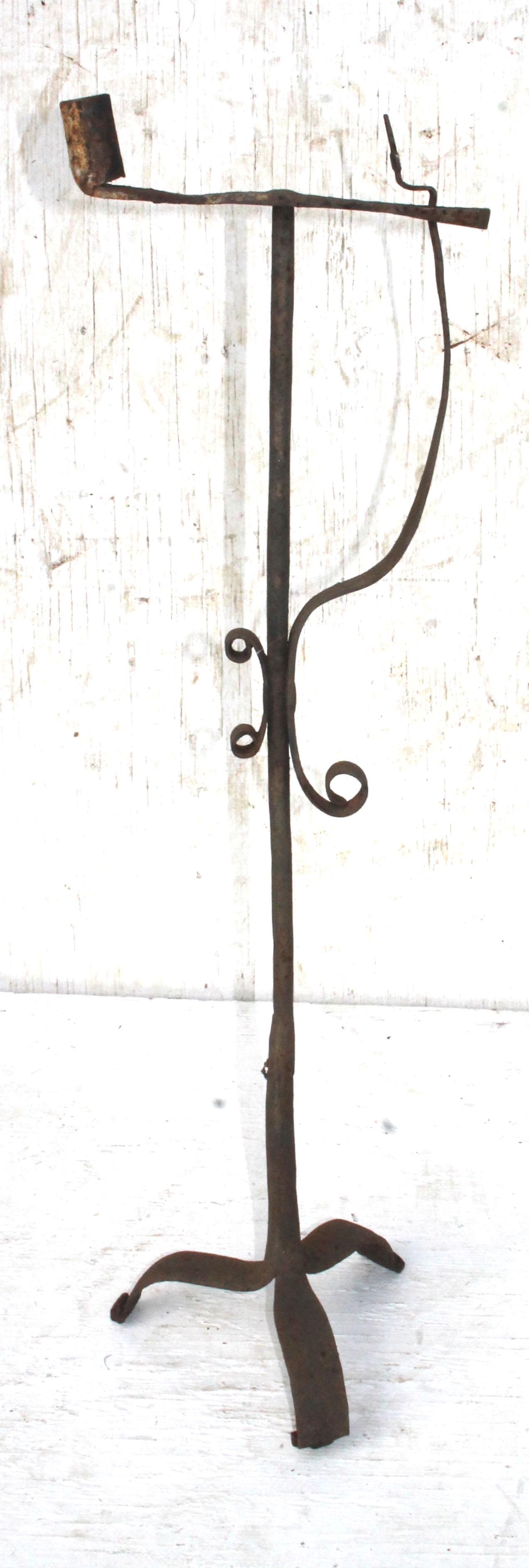 Antique wrought iron floor standing candle stand - 31 (1 of 5)