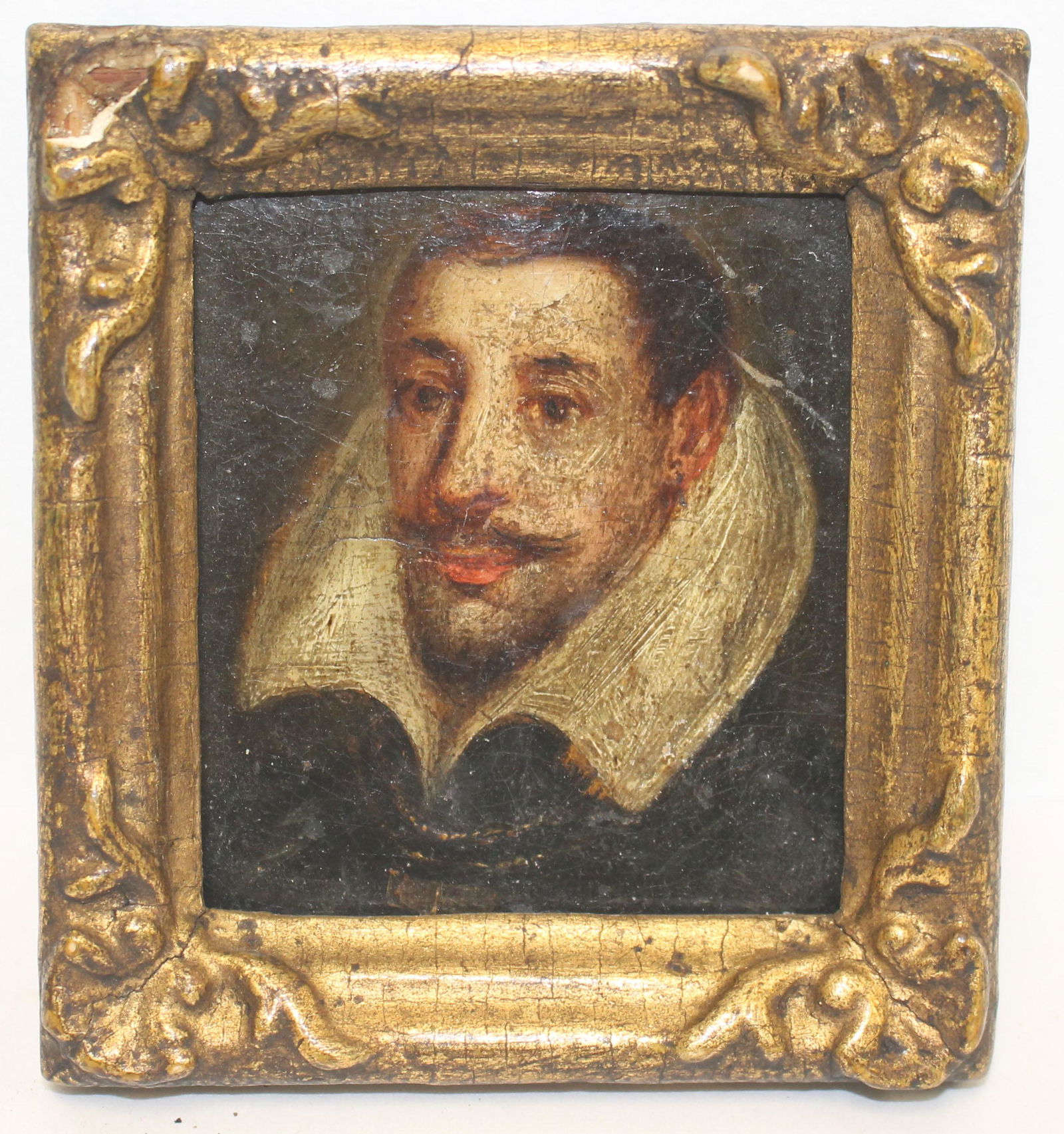 18thC miniature o/c portrait of a man - possibly (1 of 4)