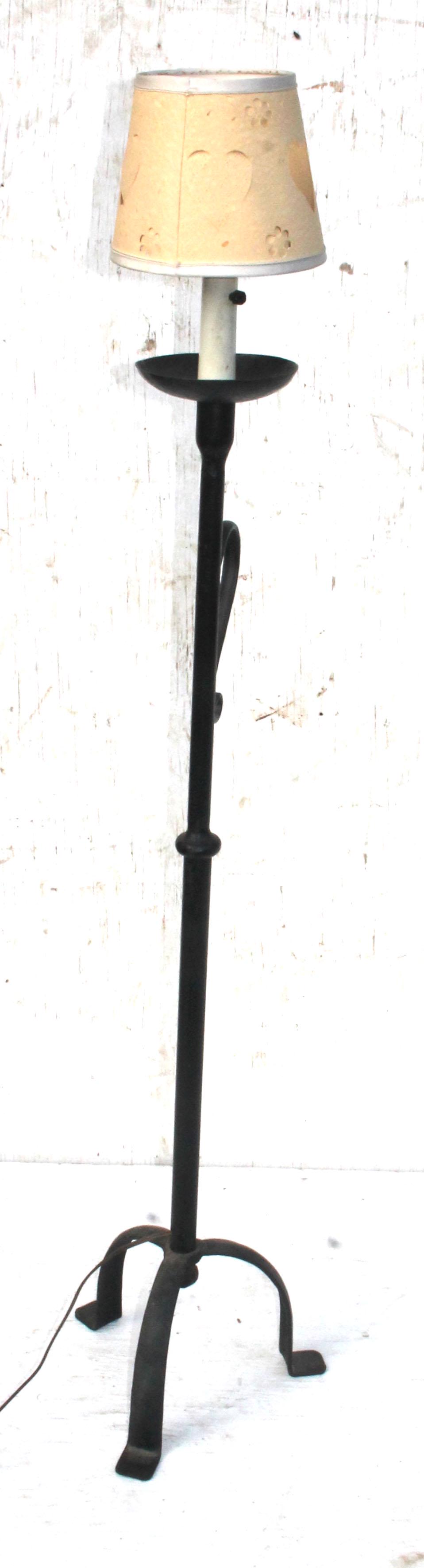 Vintage iron floor lamp - 47" tall (1 of 5)