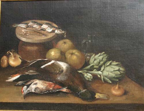 sgnd ? 19 1/2 x 25 1/4 o/c fine quality still life