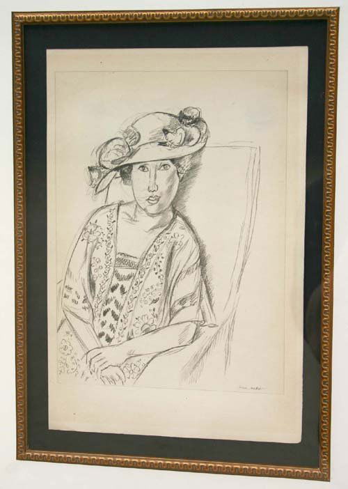 Henri Matisse dtd 1919 litho "Plance V" ltd ed of: Henri Matisse dtd 1919 litho "Plance V" ltd ed of 1000