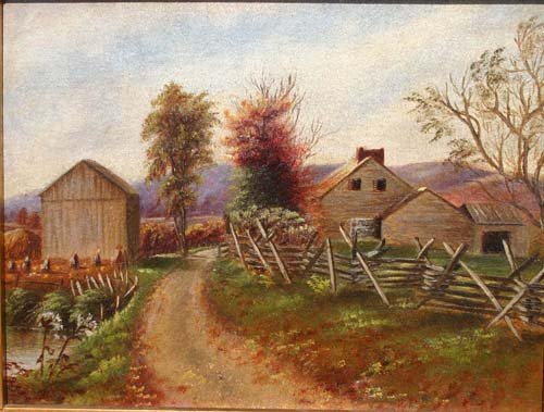 Worthington (Thomas) Whittredge (1829-1910) 7x9 o/b