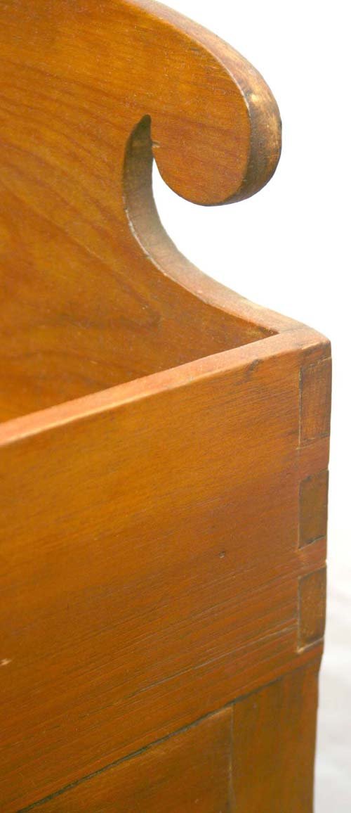 19thC 1 drawer Sheraton pine wash stand w dovetail - 2