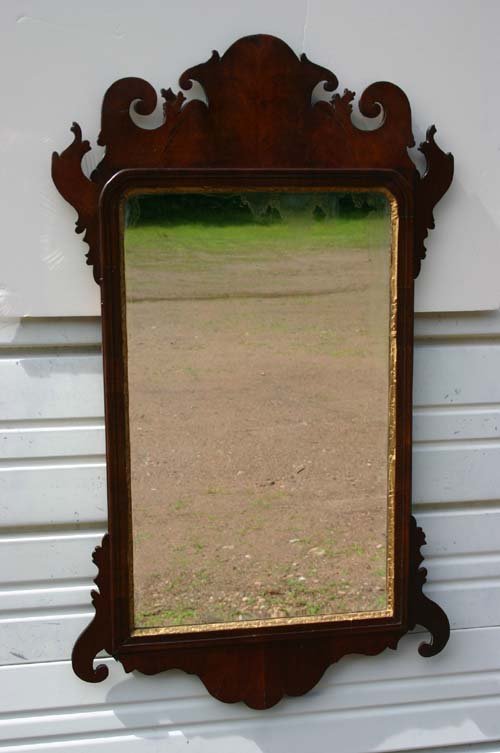 ca 1795 American mahog period Chippendale 36" mirr