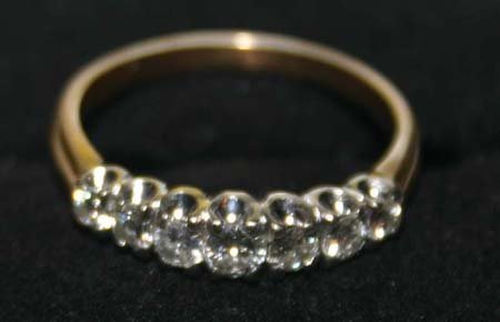 14k gold multi diamond ring