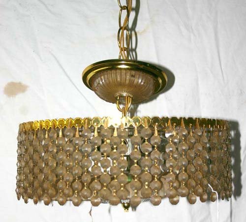 attrib Strass 6" tall x 13 1/2" diam small crysta