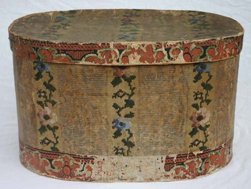 19thC lg wallpaper box - 13 1/4" x 22 1/4"