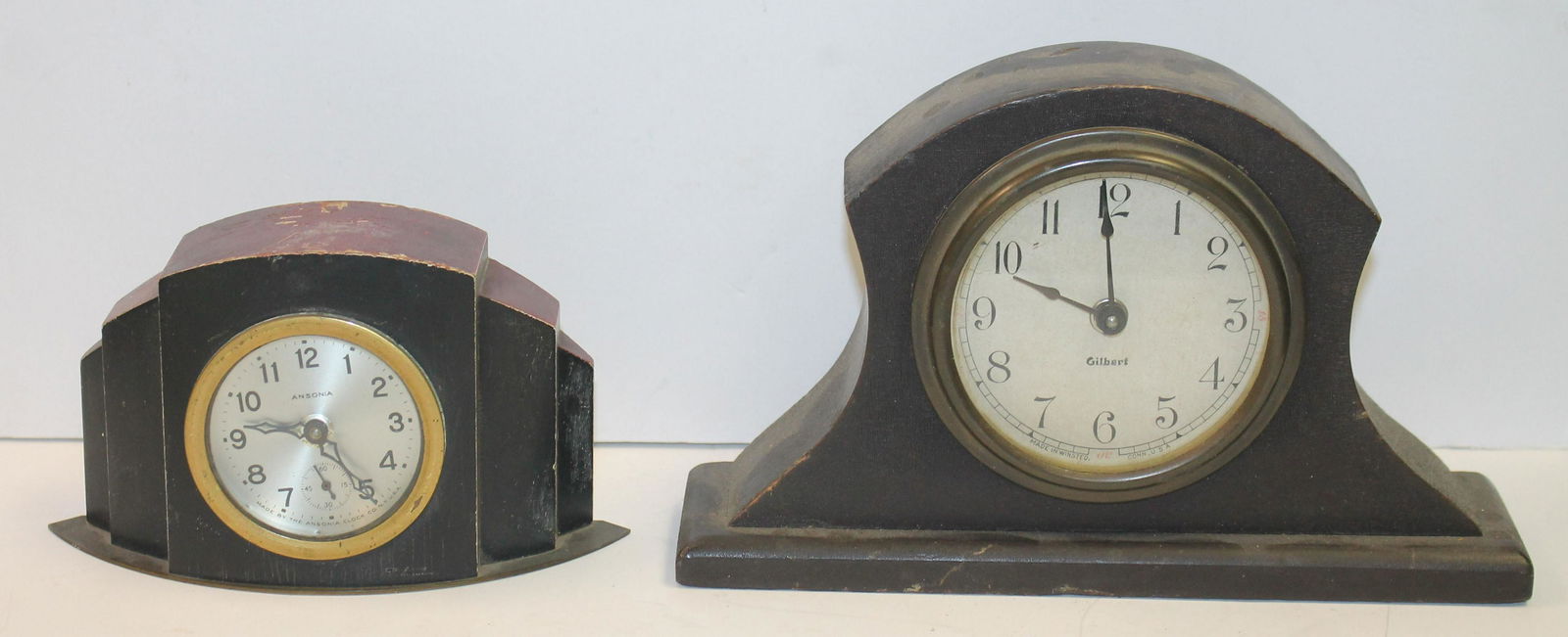 2 small wooden clocks - Ansonia Wooden Art Deco - 3 (1 of 7)