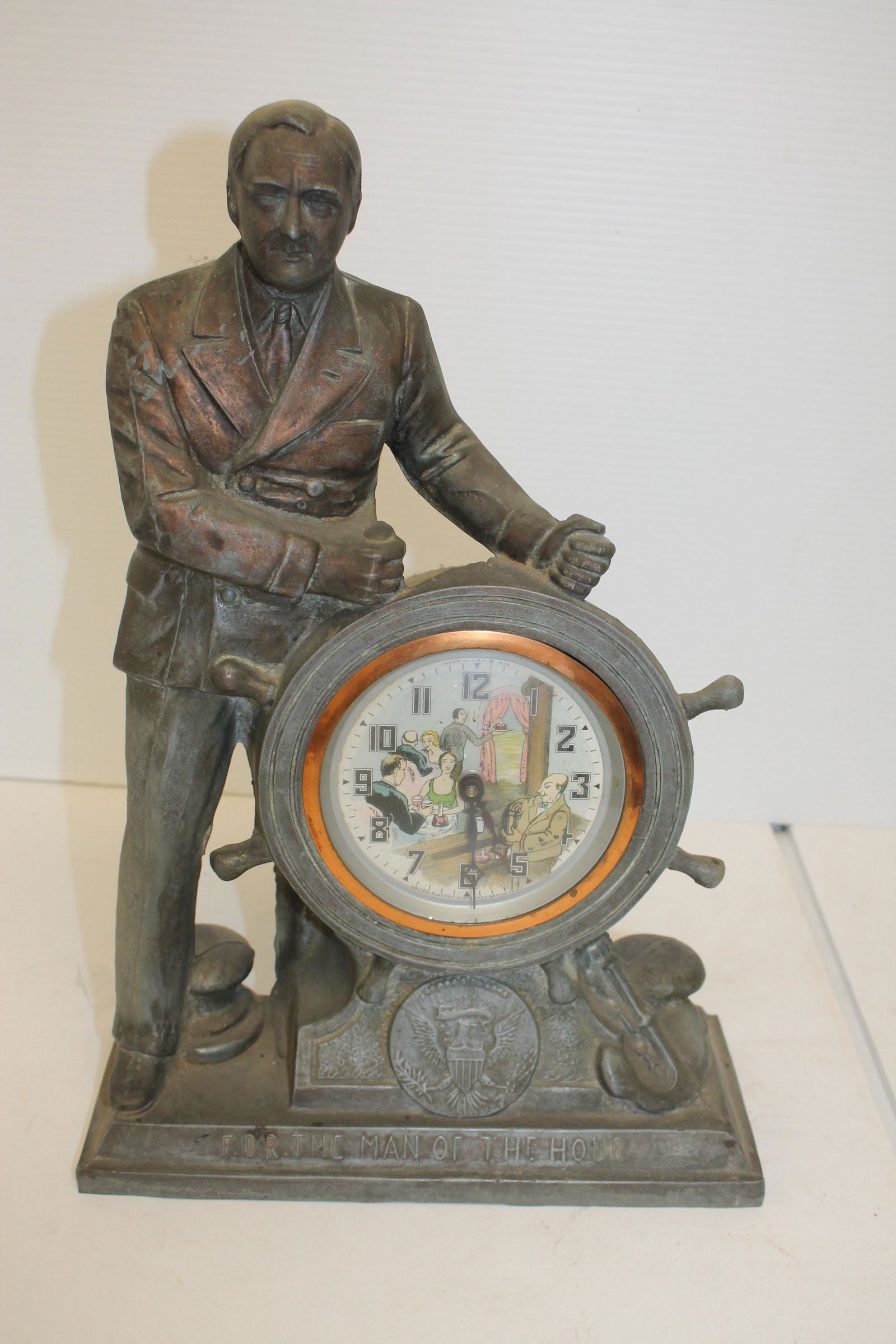 United Prohibition clock "FDR The Man of the Hour" w (1 of 5)