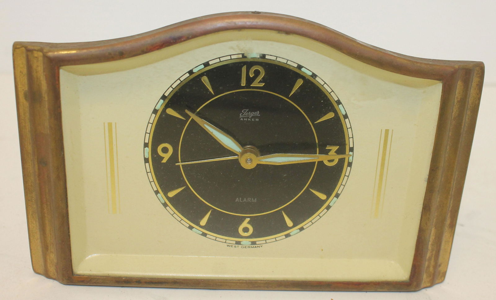 Art Deco alarm clock - 4" tall x 6" wide (1 of 2)