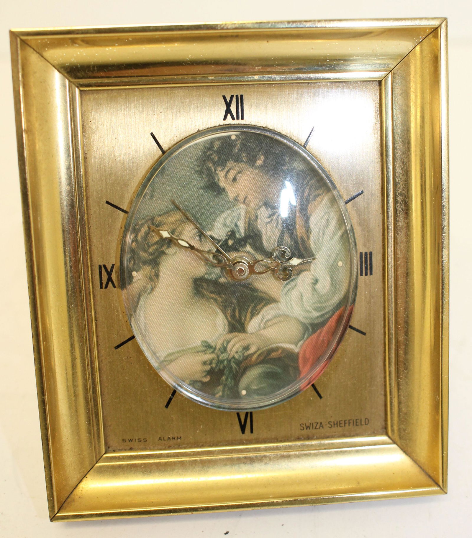 Swiss Sheffield alarm clock - 4"x3 1/4" (1 of 4)