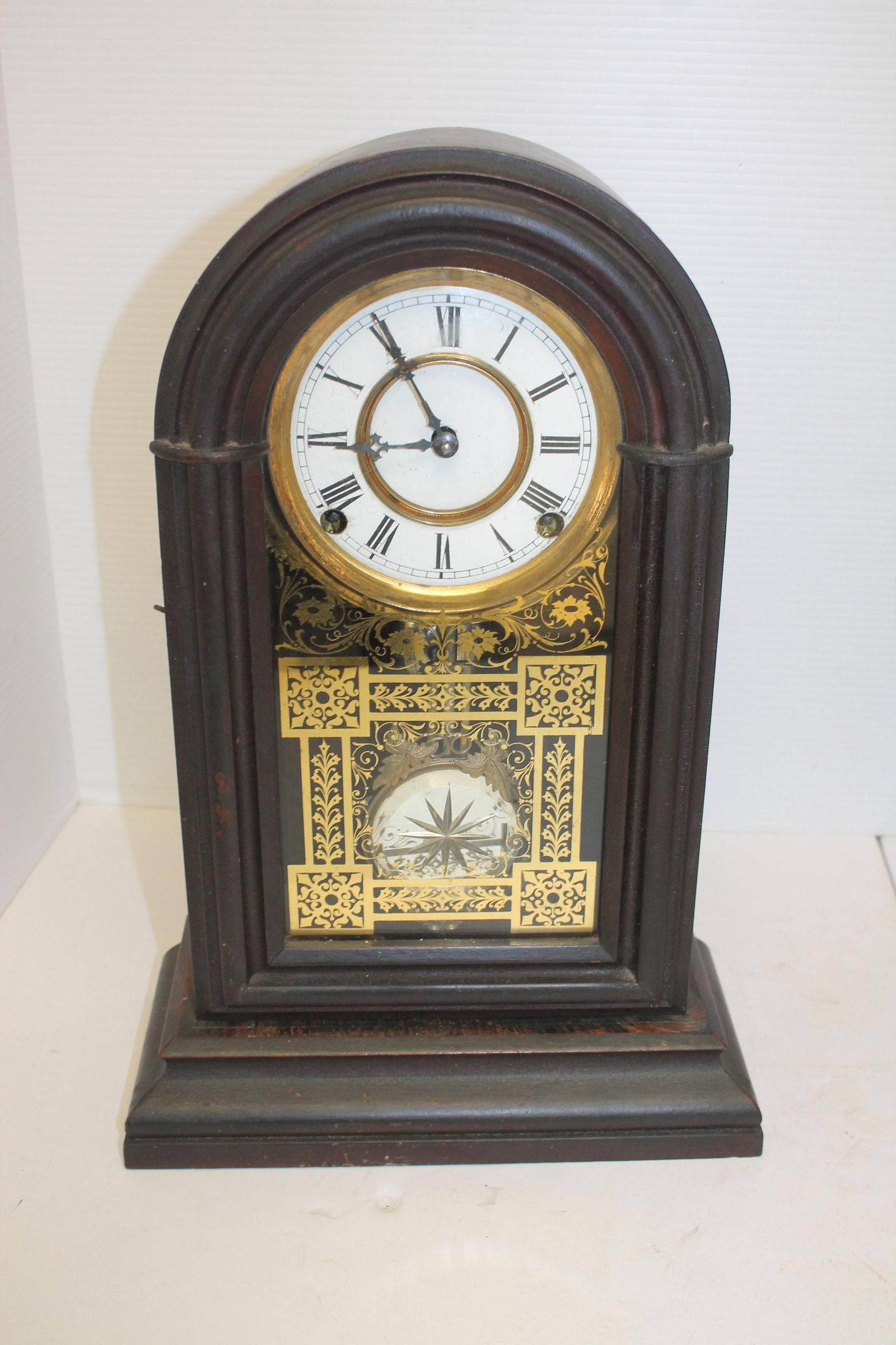 Antique beehive clock - marked F. Roebert NY inside - (1 of 4)