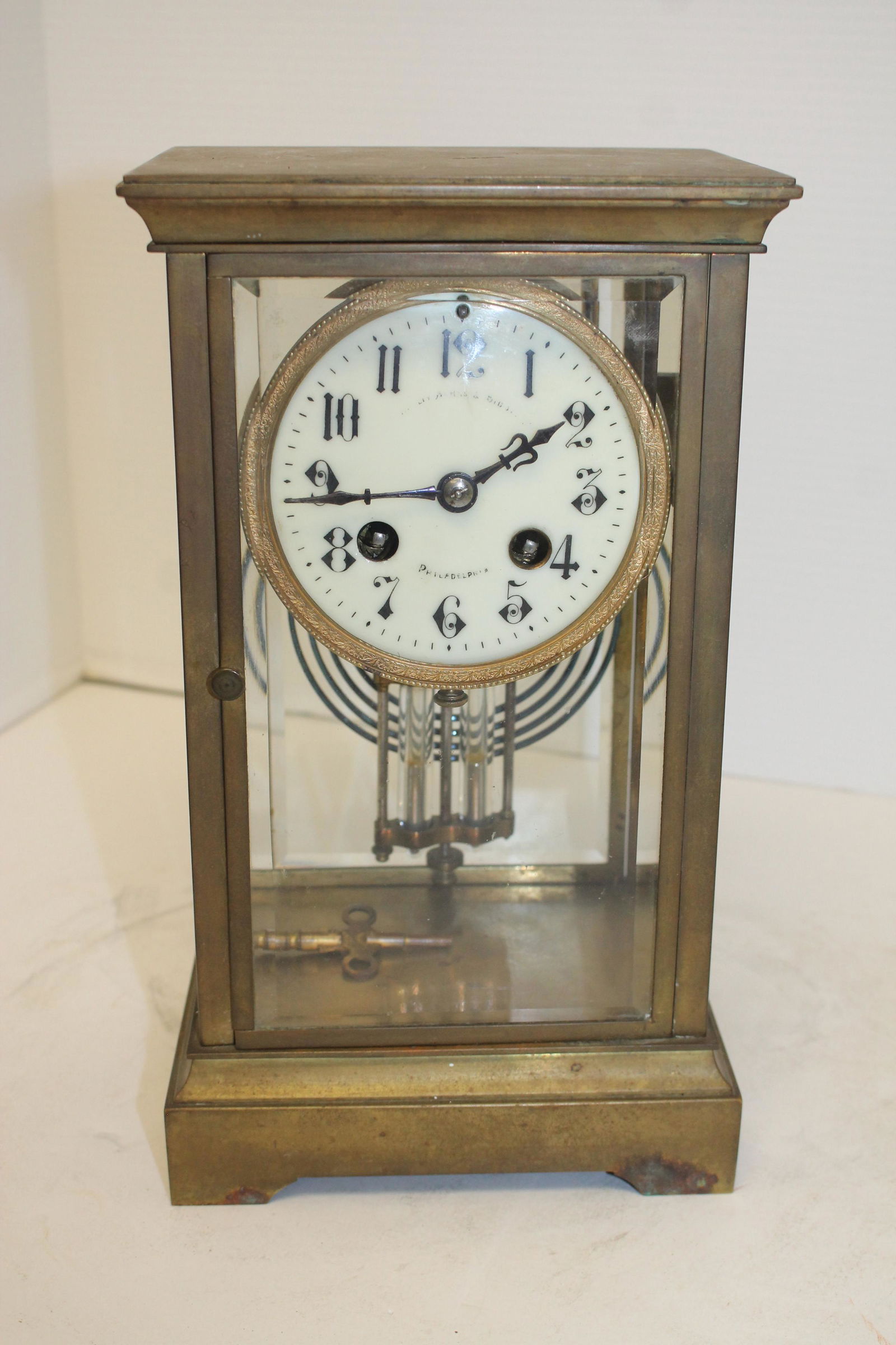Brass & glass carriage clock - Philadelphia - 10 (1 of 3)