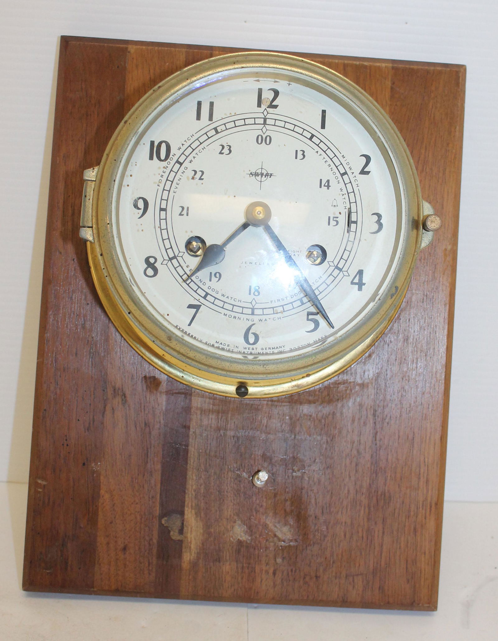 Mounted ship's clock Made in West Germany for Swift (1 of 3)