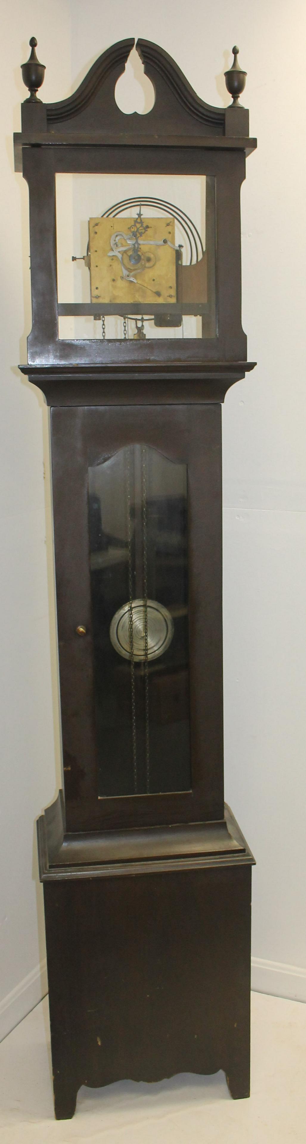 Colonial Manuf Co Grandfather clock - 83" tall x 17" (1 of 3)