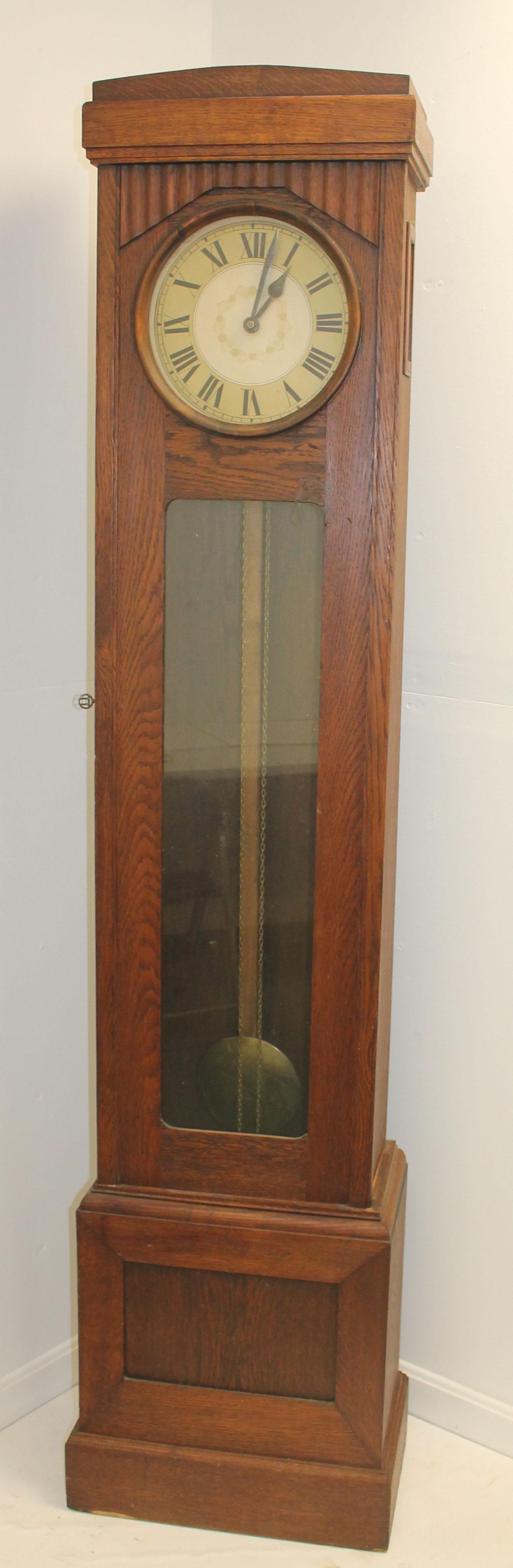 Art Deco/ Mission Oak style grandfather clock - new (1 of 5)