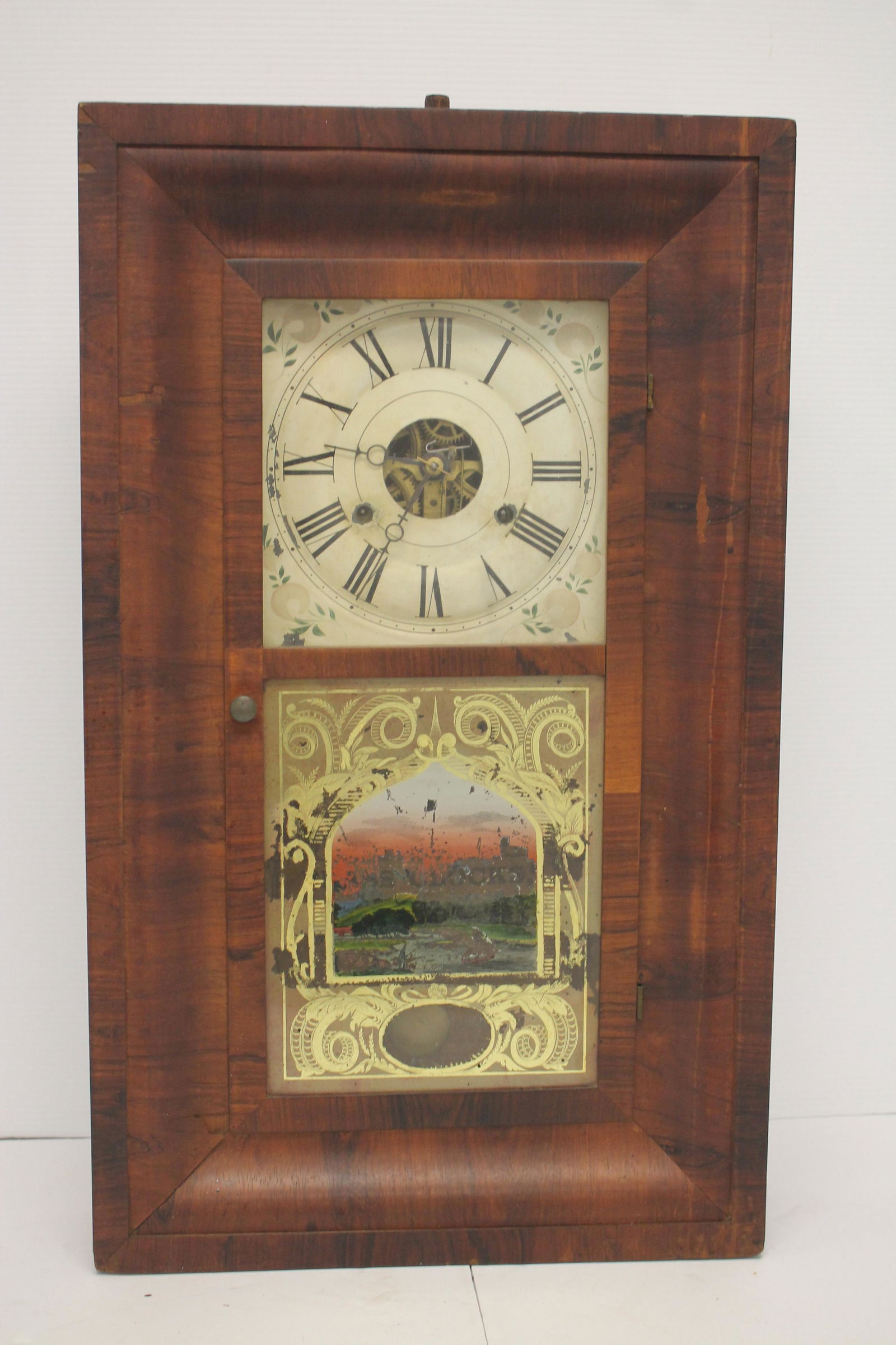 Seth Thomas OG wooden wall clock w reverse painted (1 of 8)