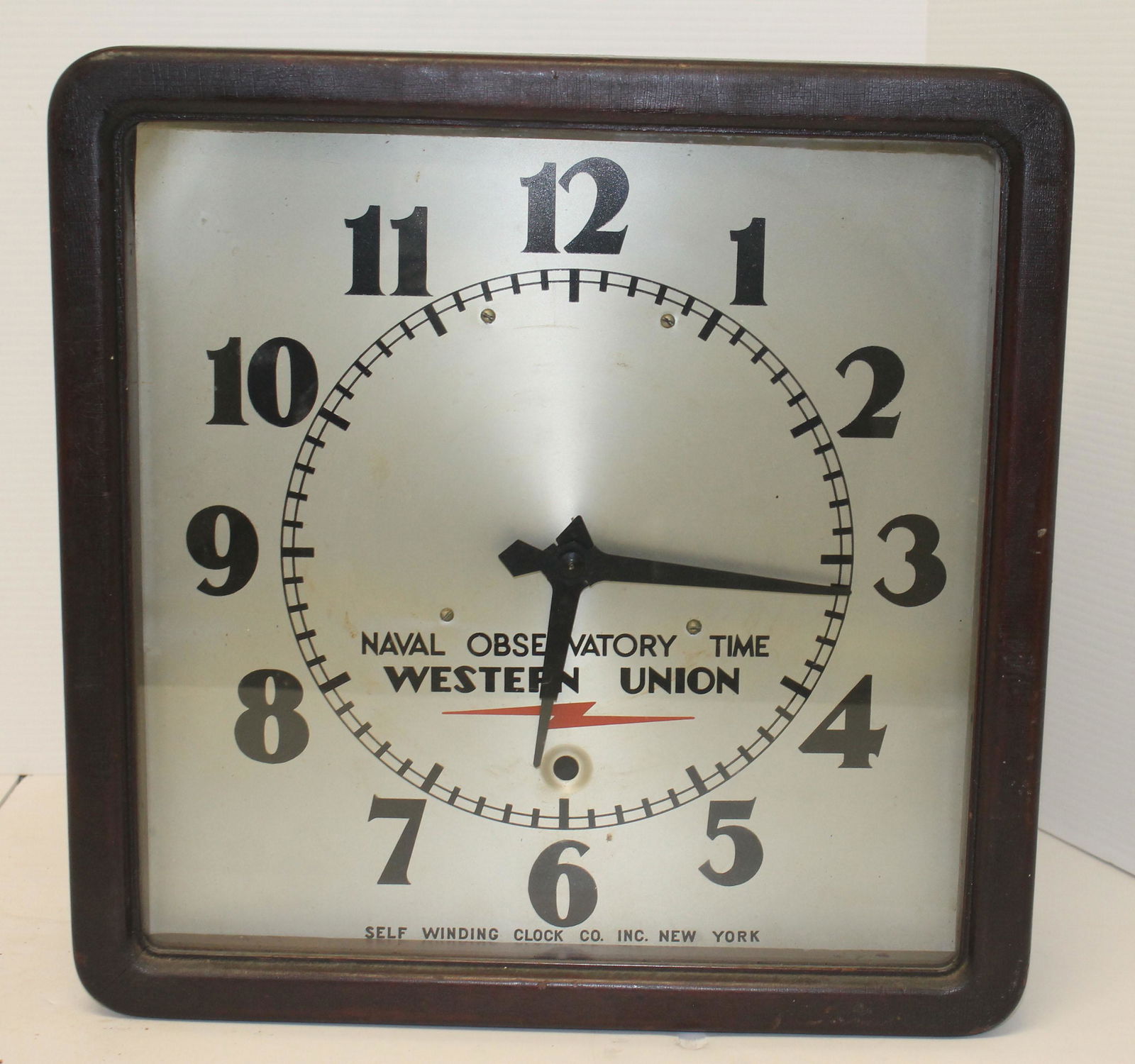 Naval Observatory Time Western Union Self Winding Clock (1 of 5)