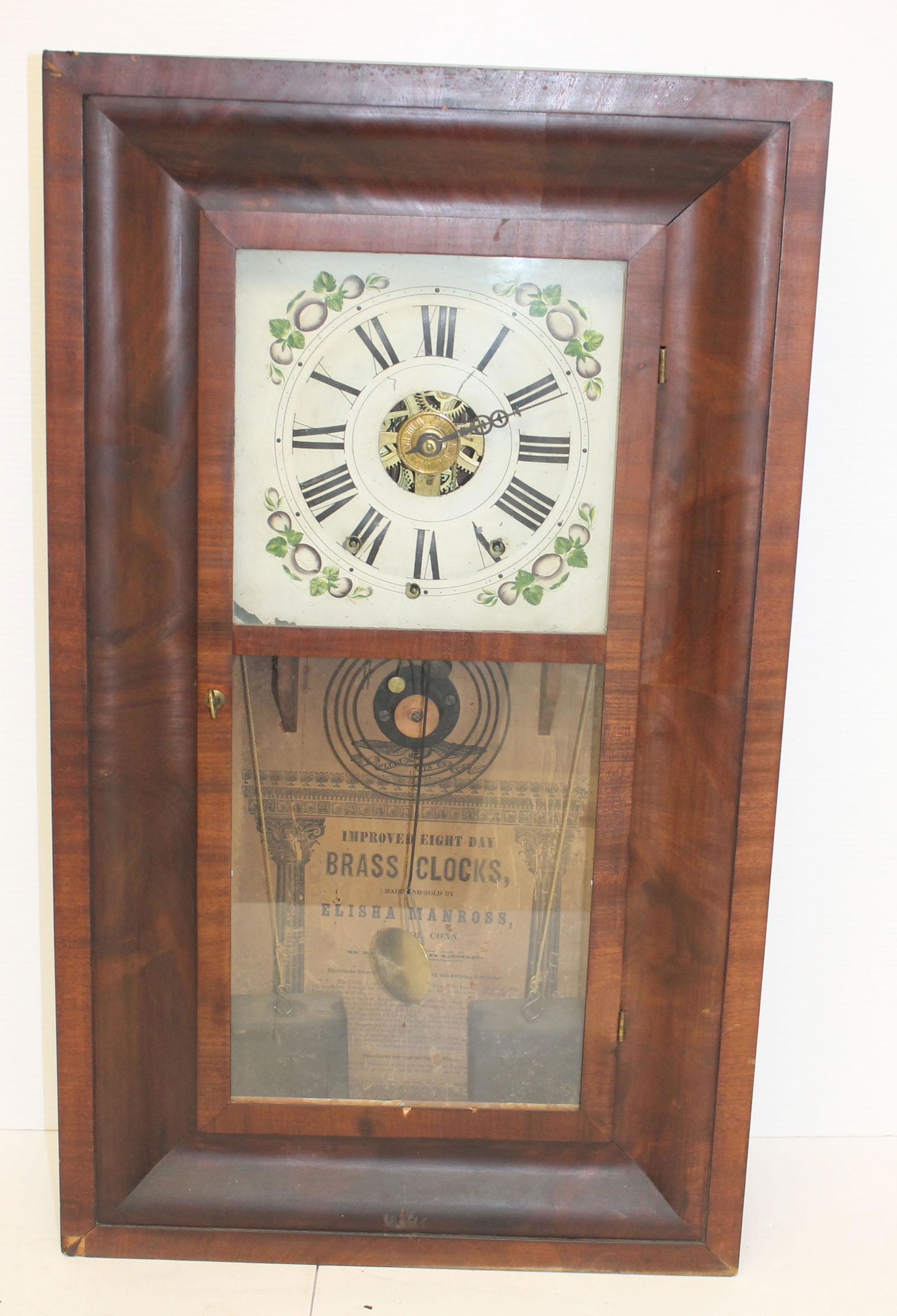 Antique Elisha Manross, Bristol, CT OG wall/shelf clock (1 of 3)