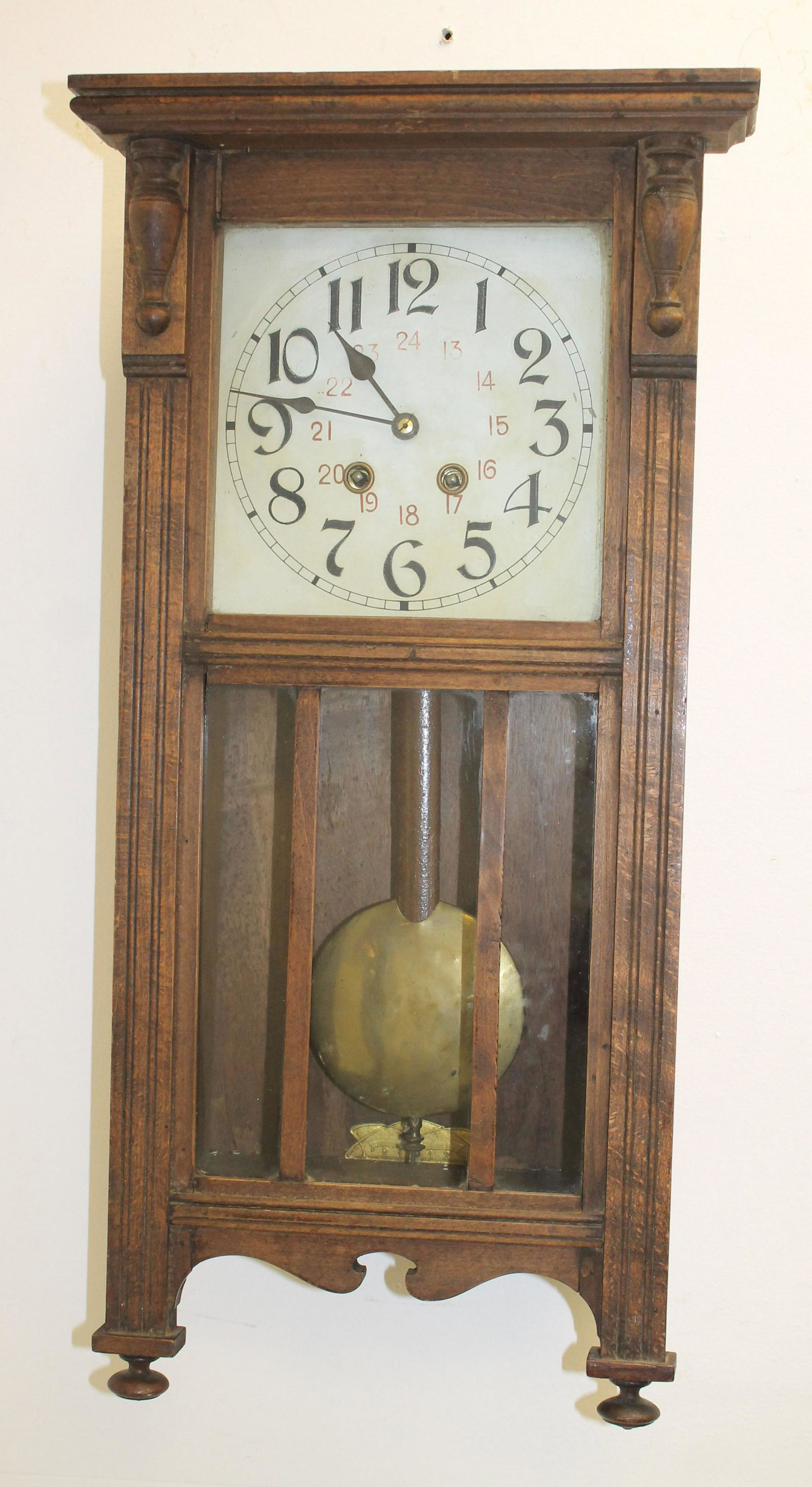 Oak wall clock -: Oak wall clock -