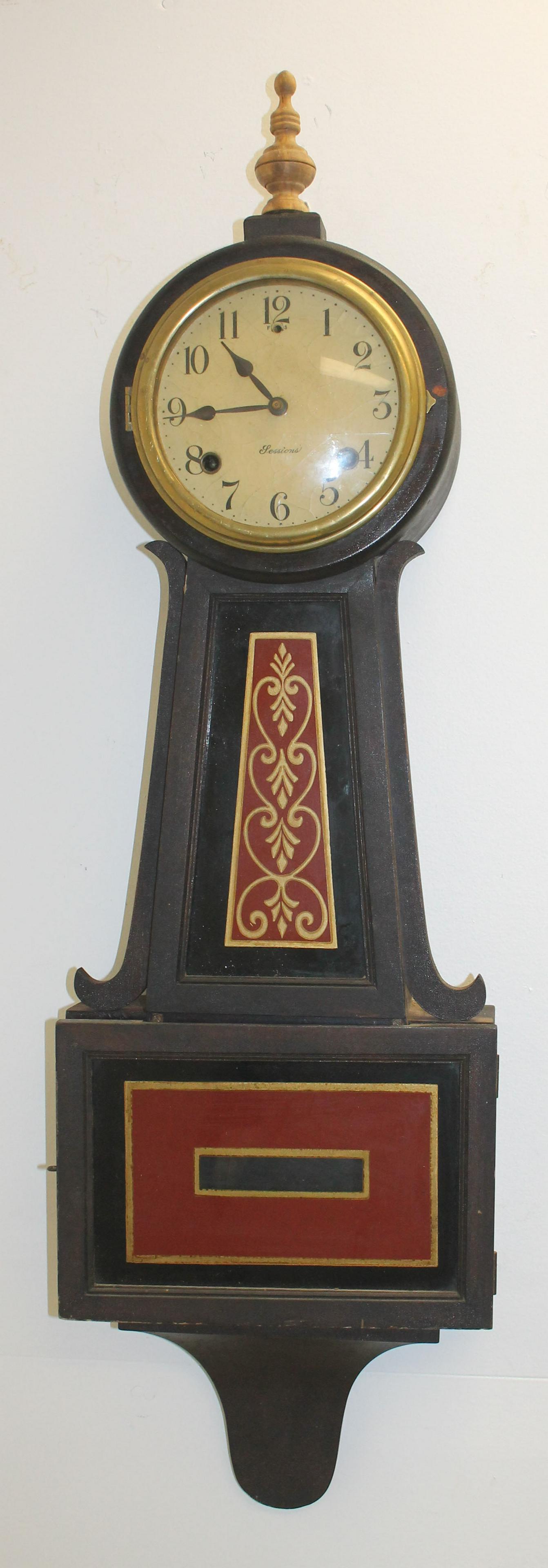 Sessions banjo clock - 35 1/2" tall x10" wide - (1 of 9)