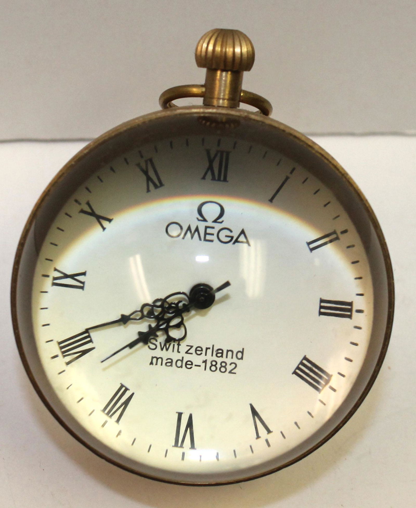 Reproduction Omega Swiss skeleton clock - 3" (1 of 2)