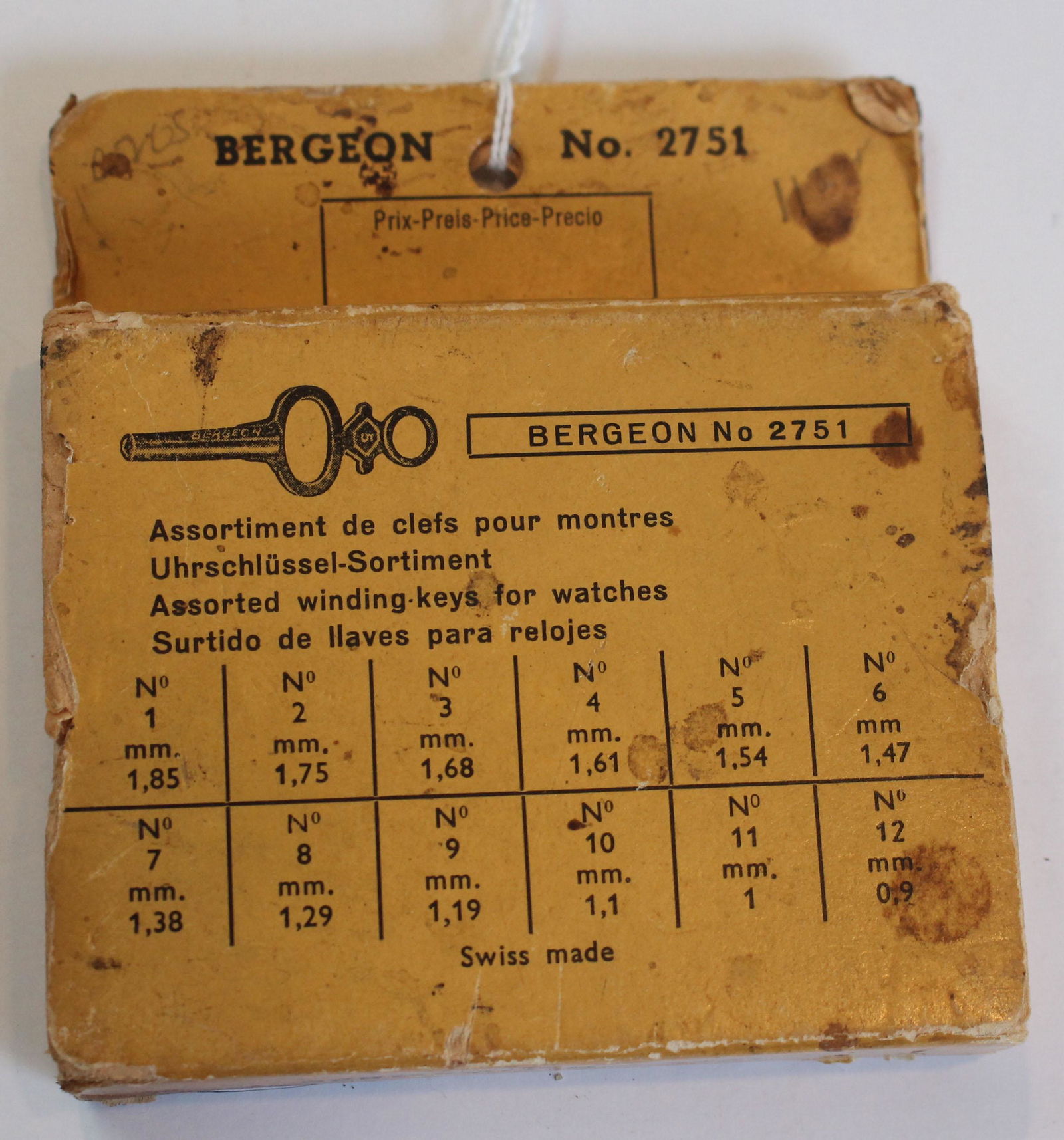 Bergeon No. 2751 Swiss made assorted winding keys for (1 of 3)