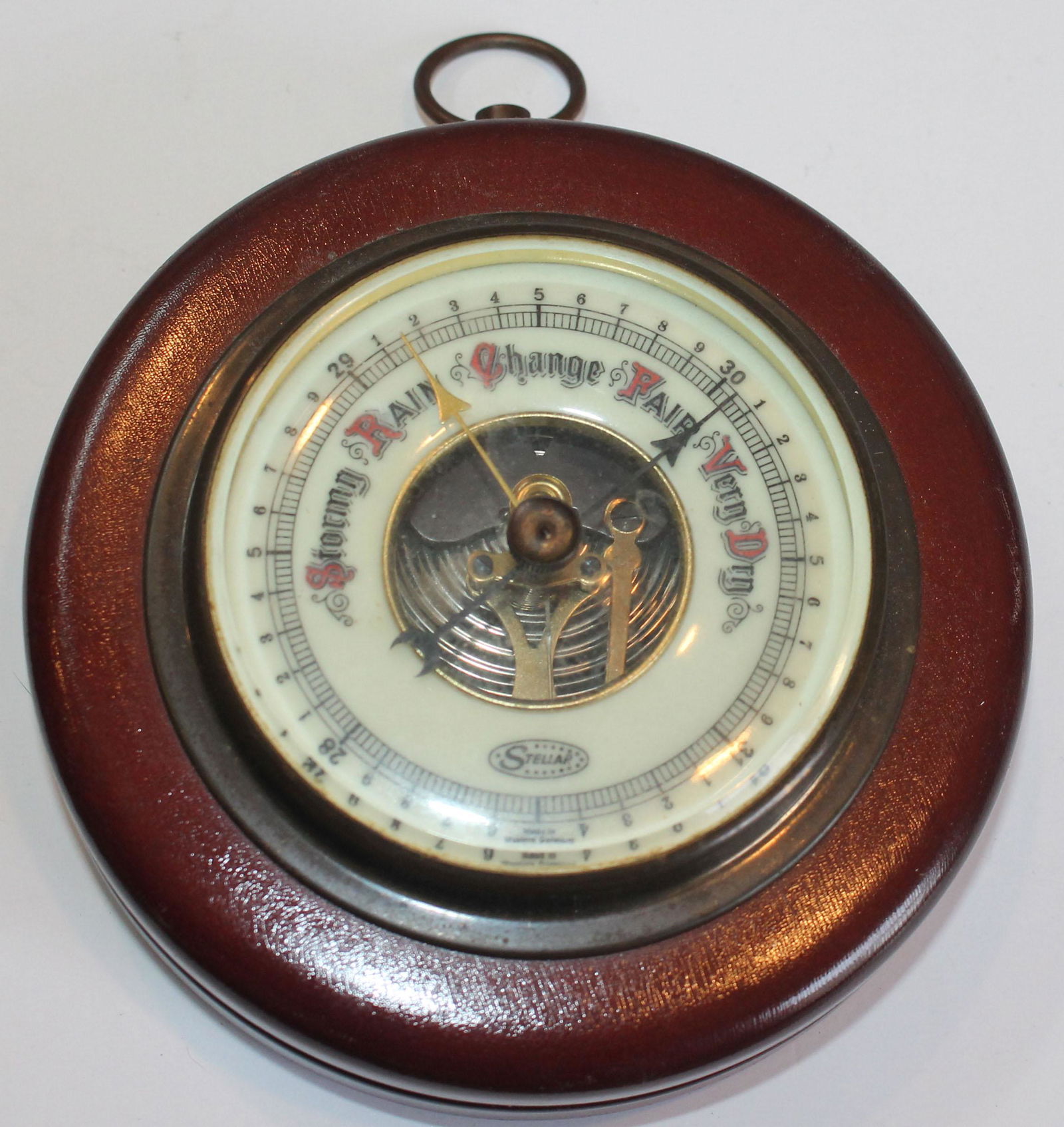 Stellar West German wooden cased barometer (1 of 4)