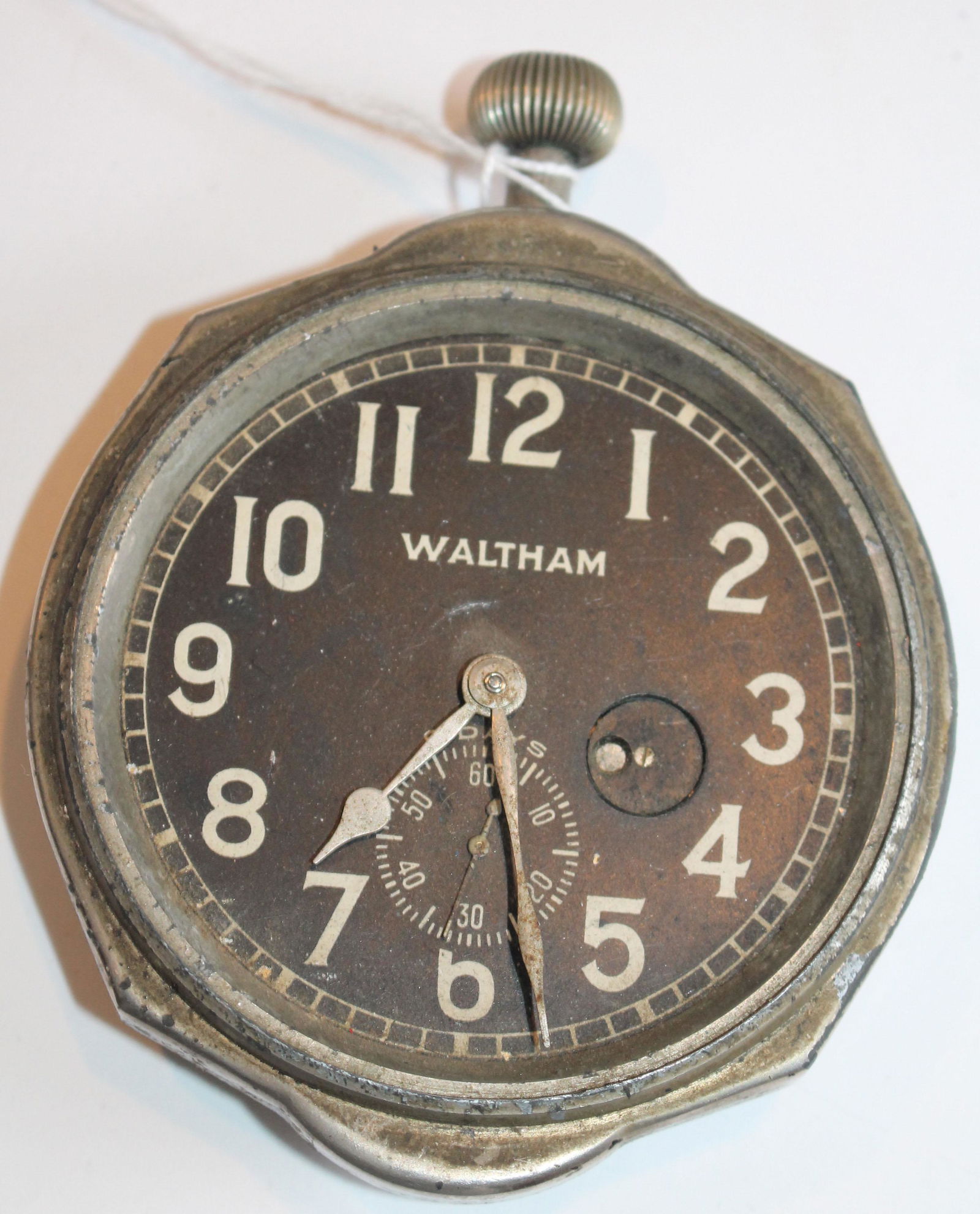 Waltham 7 jewel 8 day pocket watch form clock (1 of 2)