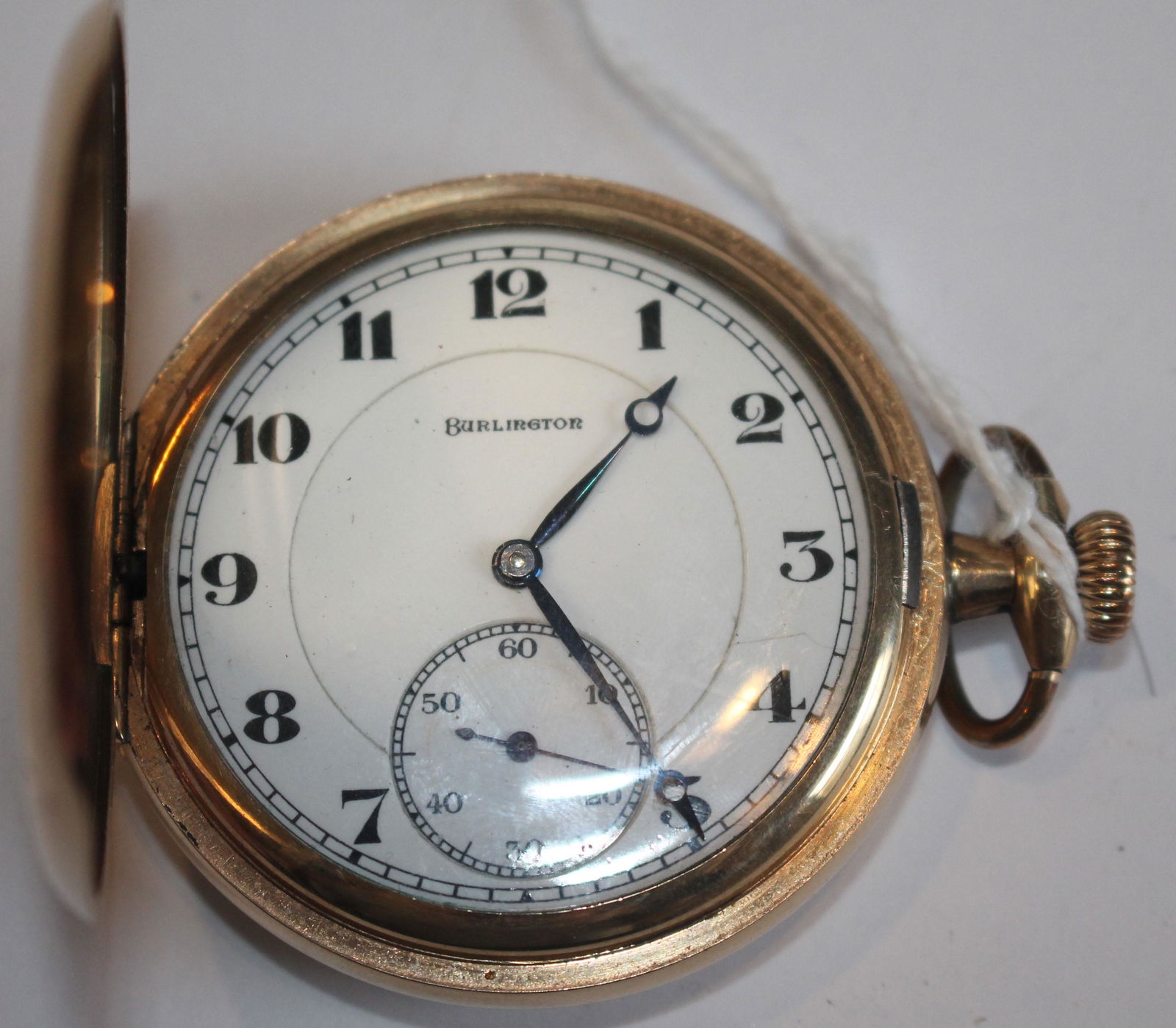 Burlington pocket watch - inscribed on front of case (1 of 2)