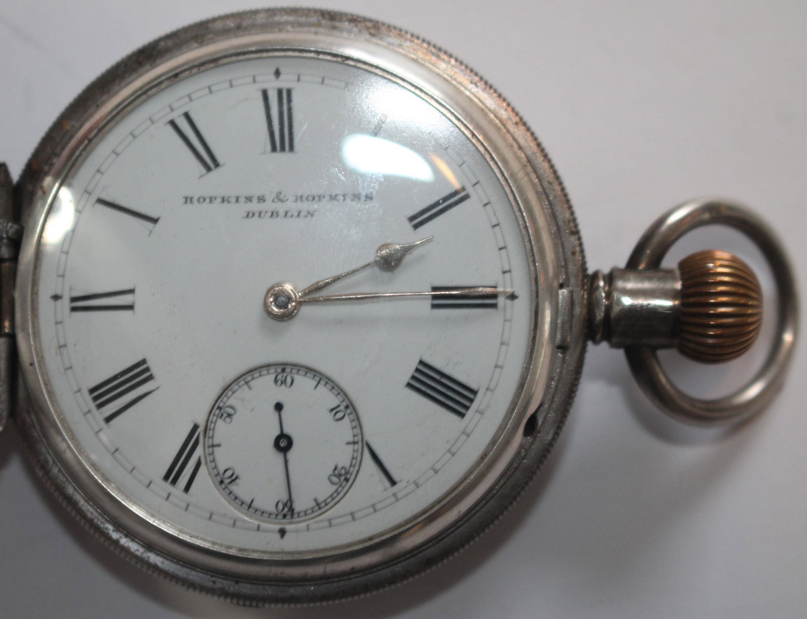 Hopkins & Hopkins Dublin pocket watch in an English (1 of 7)