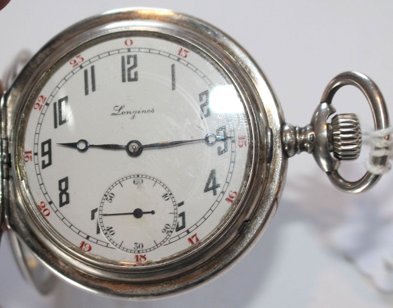 Longines pocket watch in .900 silver case (1 of 7)